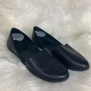 J Jill Black Round Cut Out Slip On Flats Size 8